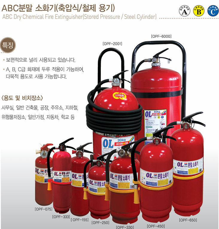 자동차용 노즐타입 분말소화기 0.7 KG